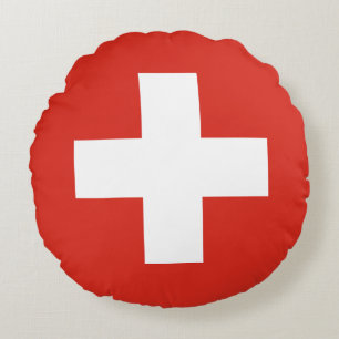 Schweiz Flagge Rundes Kissen