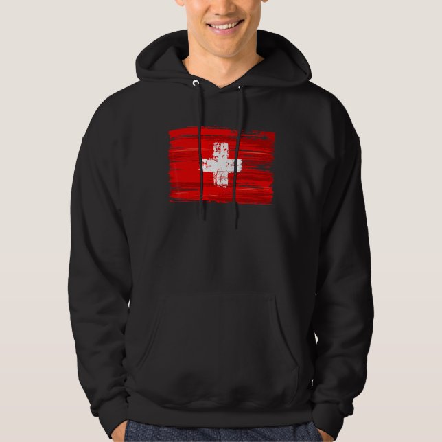 Schweiz Flagge Schweiz Hoodie (Vorderseite)