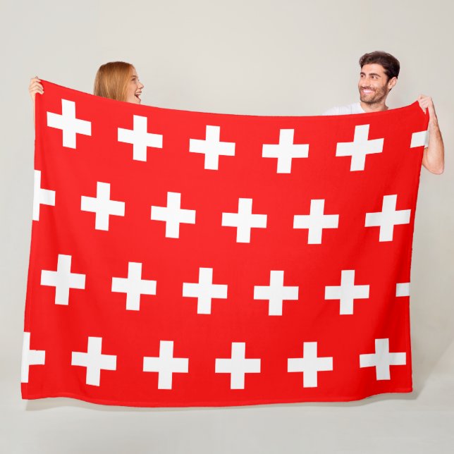 Schweiz Flagge Schweiz Schweiz Schweiz Europa Patr Fleecedecke (Beispiel)
