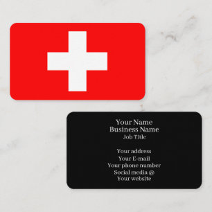 Schweiz Flagge Schweiz Schweizer Europa Visitenkarte