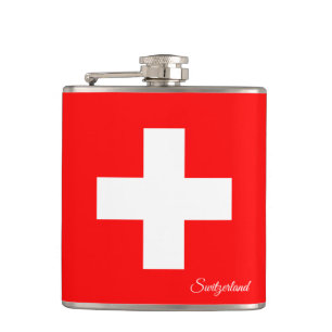 Schweiz Flagge / Schweiz / Sportfans Flachmann