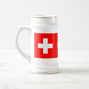 Schweiz Flagge Schweiz Swiss Bierglas