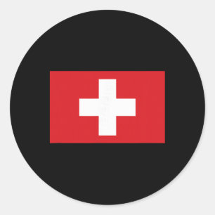 Schweiz Flagge Schweizer Fans Wandern Skifahren Mä Runder Aufkleber
