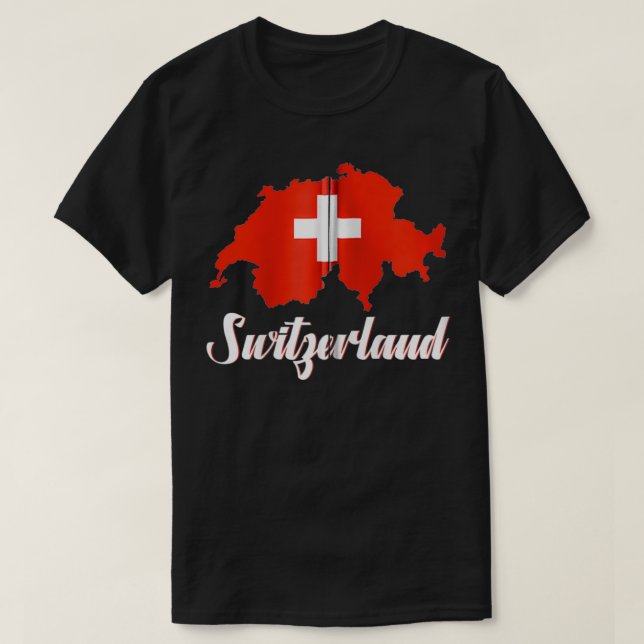 Schweiz Flagge Schweizer Männer Frauen Kinder Zip T-Shirt (Design vorne)