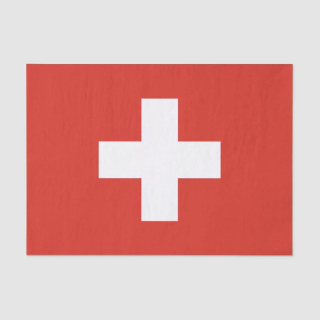 Schweiz Flagge Seidenpapier (Vorderseite)