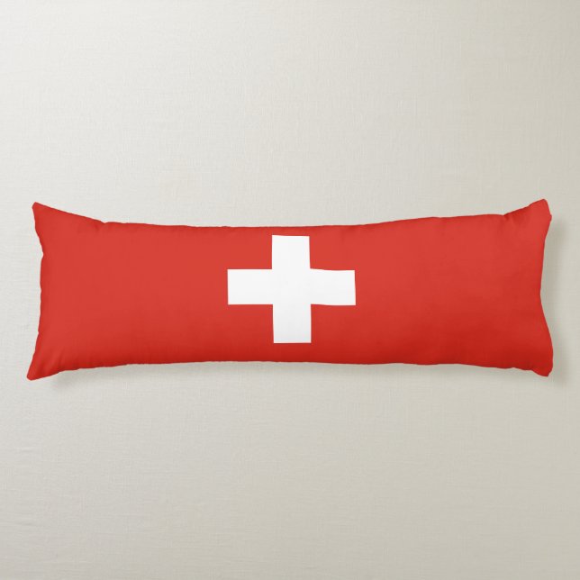 Schweiz Flagge Seitenschläferkissen (Vorderseite)