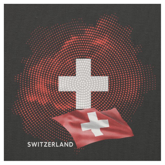 Schweiz Flagge Stoff (Nahaufnahme)