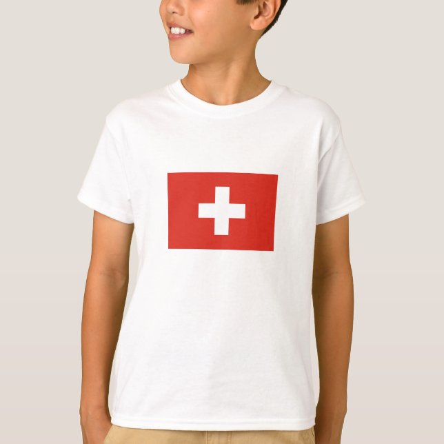 Schweiz Flagge T-Shirt (Vorderseite)