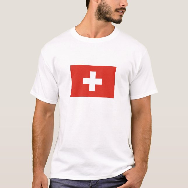Schweiz Flagge T-Shirt (Vorderseite)