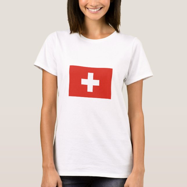 Schweiz Flagge T-Shirt (Vorderseite)