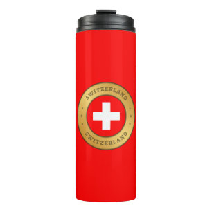 Schweiz Flagge Thermosbecher