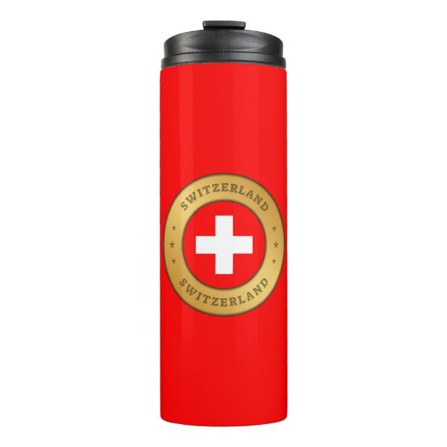 Schweiz Flagge Thermosbecher (Vorderseite)