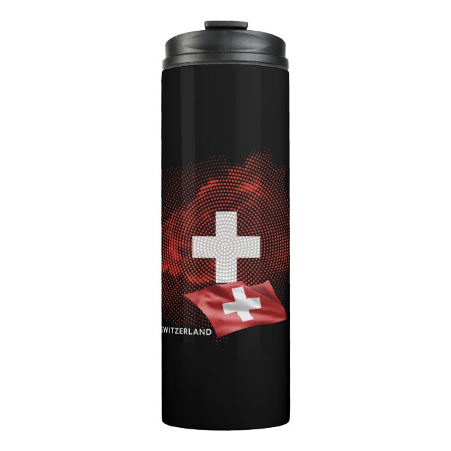 Schweiz Flagge Thermosbecher (Vorderseite)
