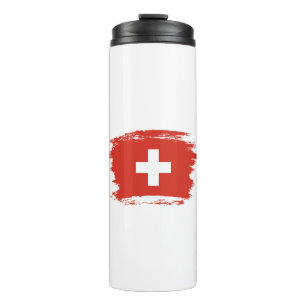 Schweiz Flagge Thermosbecher
