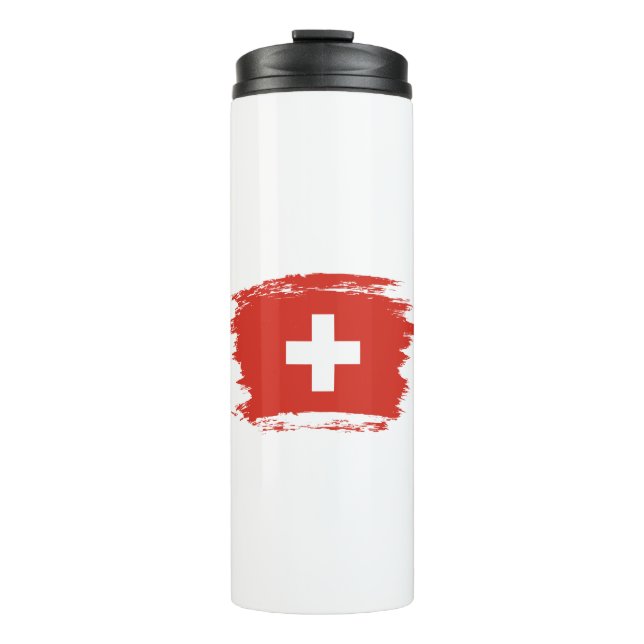 Schweiz Flagge Thermosbecher (Vorderseite)