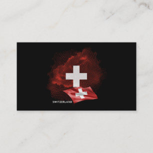 Schweiz Flagge Visitenkarte