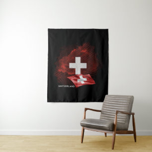 Schweiz Flagge Wandteppich