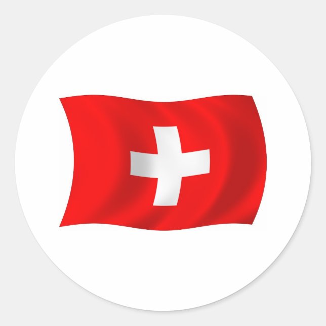 Schweiz Flaggen Aufkleber (Vorderseite)