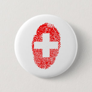 Schweiz Flaggen Fingerabdruck Land Prix Button