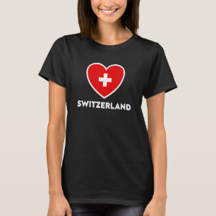 Schweiz Flaggen Heft Suisse Schweiz Schweiz Weiße  T-Shirt