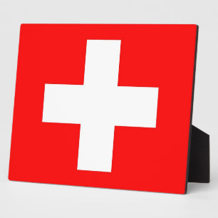 Schweiz-Flaggenebene Fotoplatte