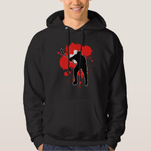 Schweiz Flaggenhockey Spieler Schweiz Eishockey Hoodie