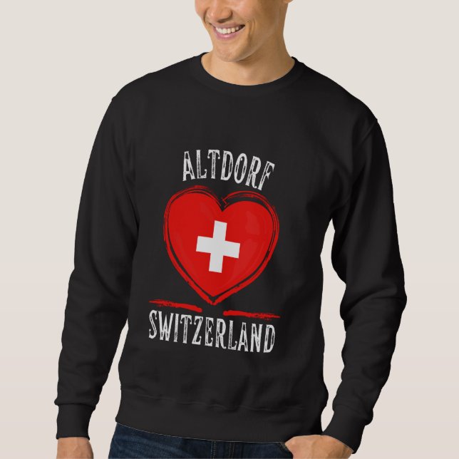 Schweiz Flaggenmitte Altdorf Stadt Sweatshirt (Vorderseite)