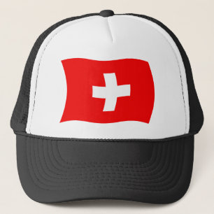 Schweiz Flaggenmütze Truckerkappe