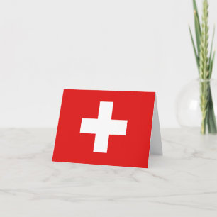 Schweiz Flaggennotecard Karte