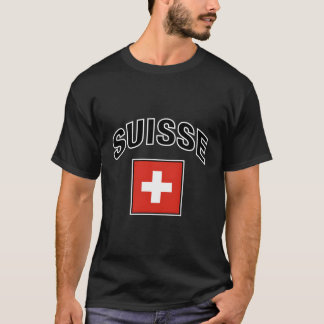 Schweiz Flaggenstolz Schweizer auf Französisch T-Shirt