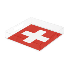 Schweiz-Flaggentelefone Acryl Tablett