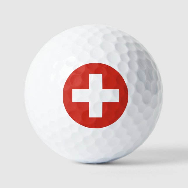 Schweiz-Flaggentelefone Golfball (Vorderseite)