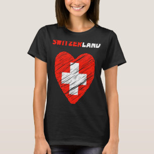 Schweiz Flaggenwohnung Schweiz Schweiz Herz Schwei T-Shirt