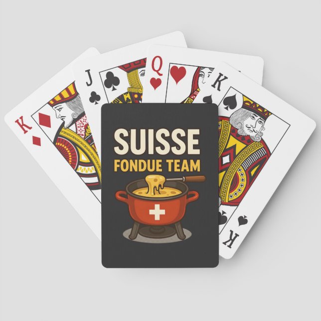 Schweiz Fondue Team Spielkarten (Rückseite)