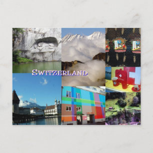 Schweiz FotoCollage Postkarte