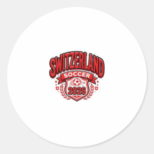 Schweiz Fußball 2026 Fußball Fett Land Typogr Runder Aufkleber