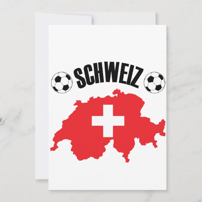 Schweiz Fussball Schweiz Karte (Vorderseite)