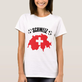 Schweiz Fussball Schweiz Karte T-Shirt