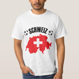 Schweiz Fussball Schweiz Karte T-Shirt