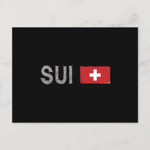 Schweiz Fußball-Shirt Schweizer Flagge Postkarte