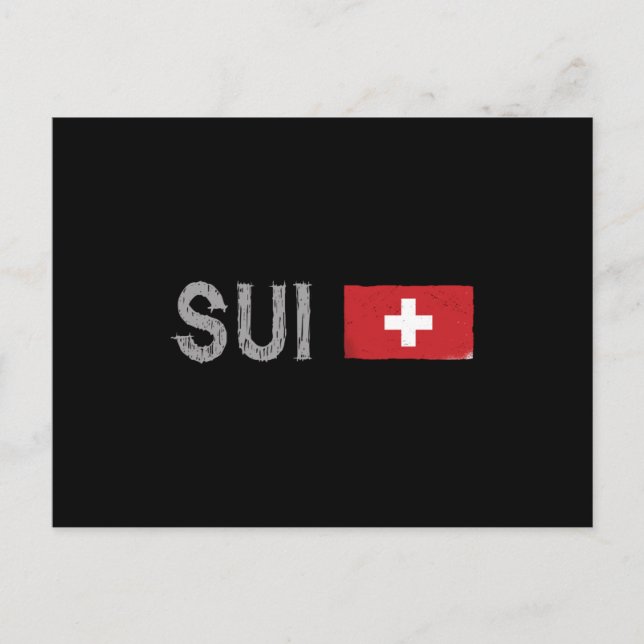 Schweiz Fußball-Shirt Schweizer Flagge Postkarte (Vorderseite)