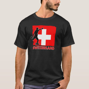 Schweiz Fußballfan 2022 Nationalfußball Tee