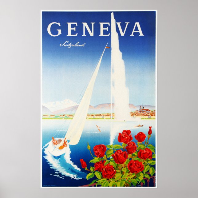 SCHWEIZ GENEVA Lago Leman Poster (Vorne)