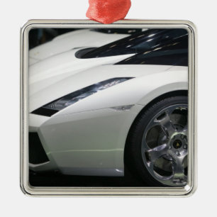 SCHWEIZ, GENF: 75. Genfer Auto 11 Silbernes Ornament