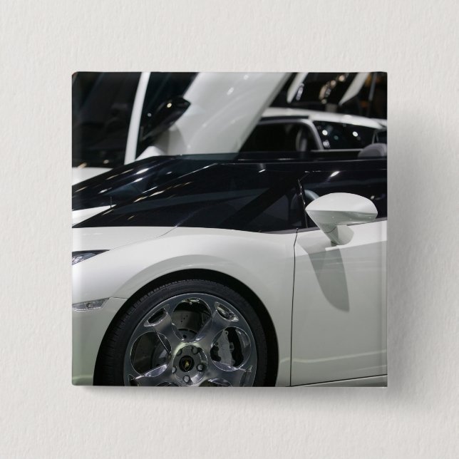 SCHWEIZ, GENF: 75. Genfer Auto jährlich 9 Button (Vorderseite)