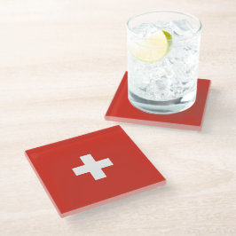 Schweiz Glasuntersetzer