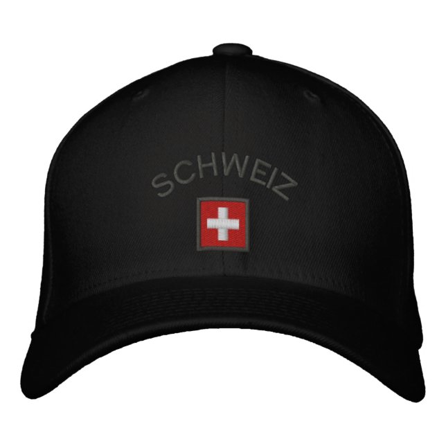 Schweiz Hat - Schweiz - Höhepunkt mit Schweizer Fl Bestickte Kappe (Vorderseite)