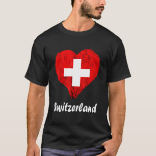 Schweiz Herz Schweiz Preis Schweiz Flaggenschwein T-Shirt