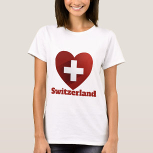 Schweiz - Herzenflagge T-Shirt