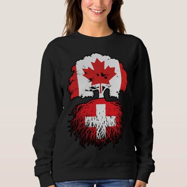 Schweiz Kanadisches Treuhandflagge Schweiz Sweatshirt (Vorderseite)